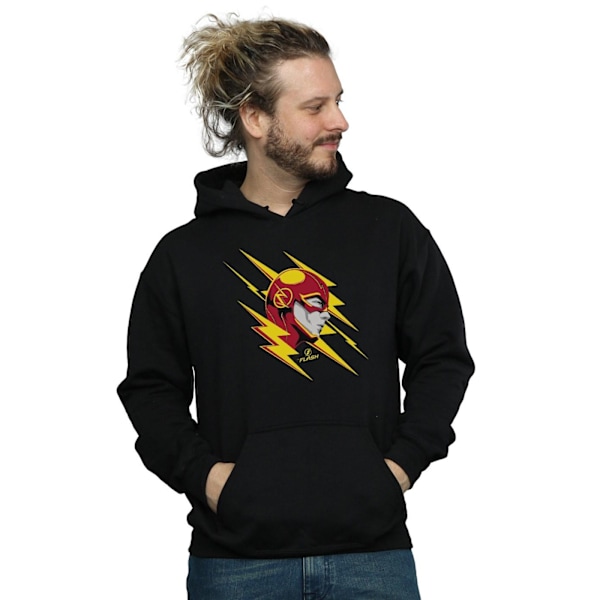 DC Comics Herr The Flash Lightning Portrait Hoodie 3XL Svart Black 3XL