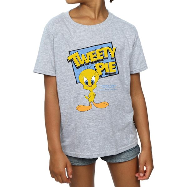 Looney Tunes Girls Tweety Pie Bomull T-shirt 12-13 År Sport Sports Grey 12-13 Years