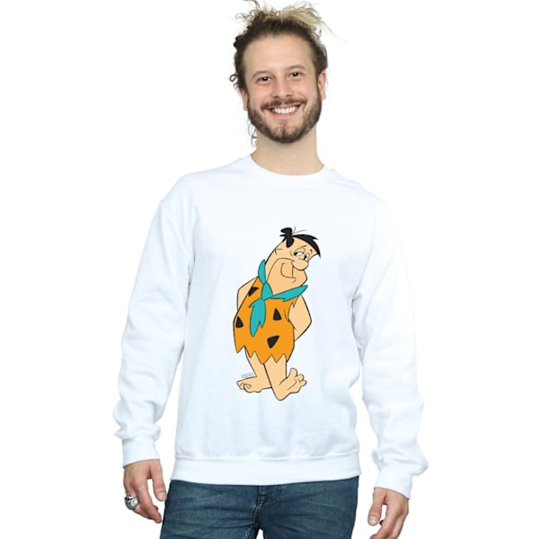 The Flintstones Herr Fred Flintstone Kick Sweatshirt 3XL Vit White 3XL