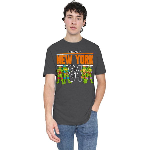 Teenage Mutant Ninja Turtles Unisex Vuxen TMNT NYC T-Shirt M Ch Charcoal M