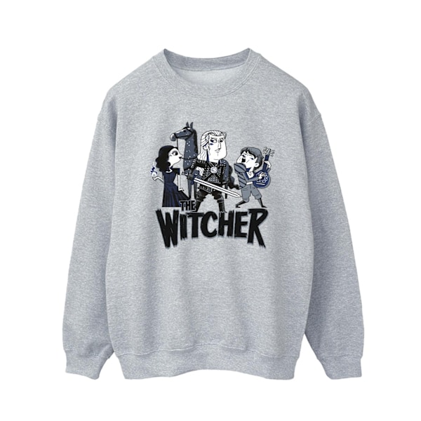 Netflix The Witcher Team Illustrerad Sweatshirt XL Sports Sports Grey XL