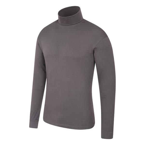 Mountain Warehouse Herr Meribel Bomulls-Termisk Topp L Mörkgrå Dark Grey L