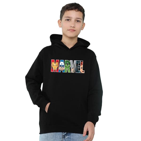 The Avengers Barn/Barn Brick Logo Pullover Hoodie 9-11 År Athletic Heather 9-11 Years