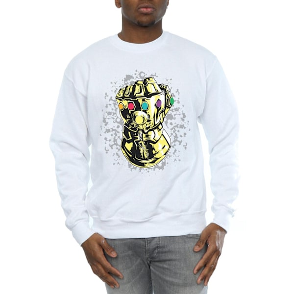 Marvel Mens Avengers Infinity War Thanos Fist Sweatshirt S Vit White S