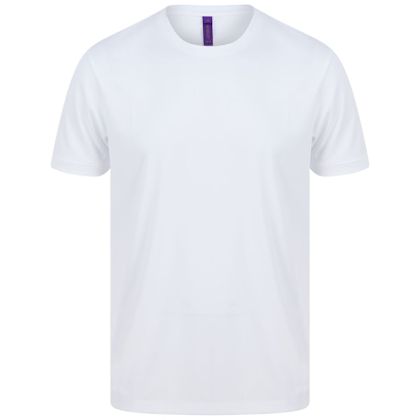 Henbury HiCool Performance T-shirt för män, 4XL, vit White 4XL