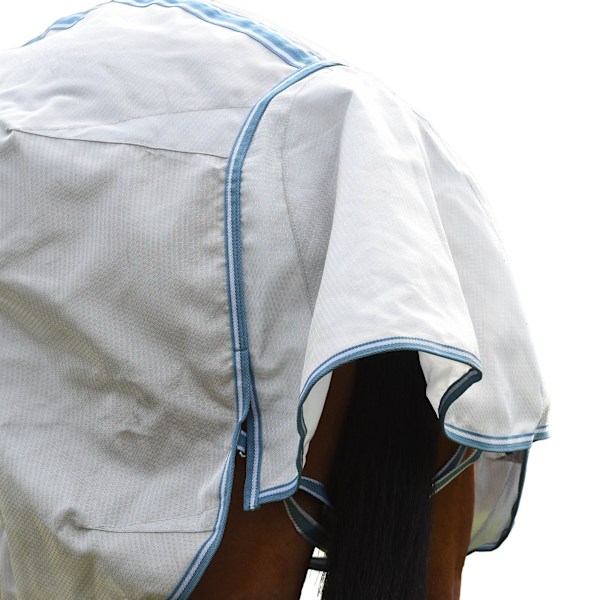 Weatherbeeta Comfitec Hexi Shield Combo Neck Hästflugtäcke 5´ S Silver/Teal Blue 5´