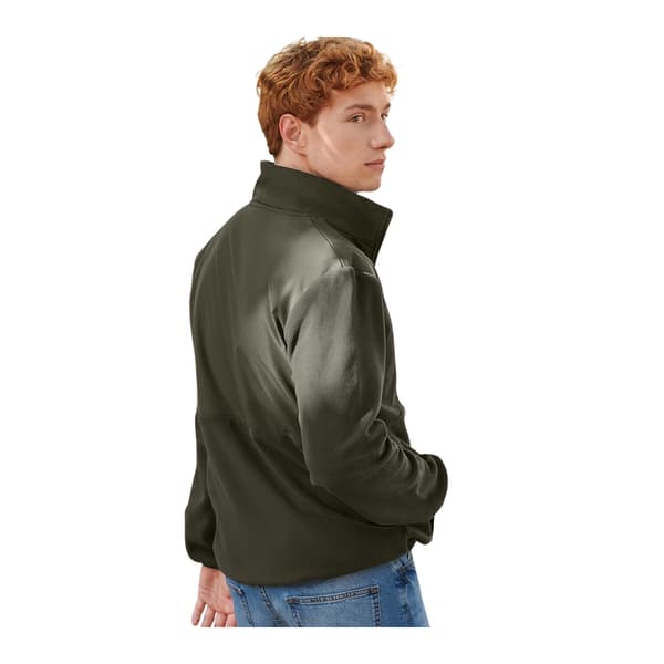 Front Row Herr Microfleece Half Zip Tröja M Mörk Oliv Dark Olive M
