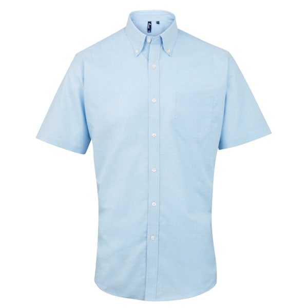 Premier Mens Signature Oxford Kortärmad Arbetsskjorta 18.5 Ljus Light Blue 18.5