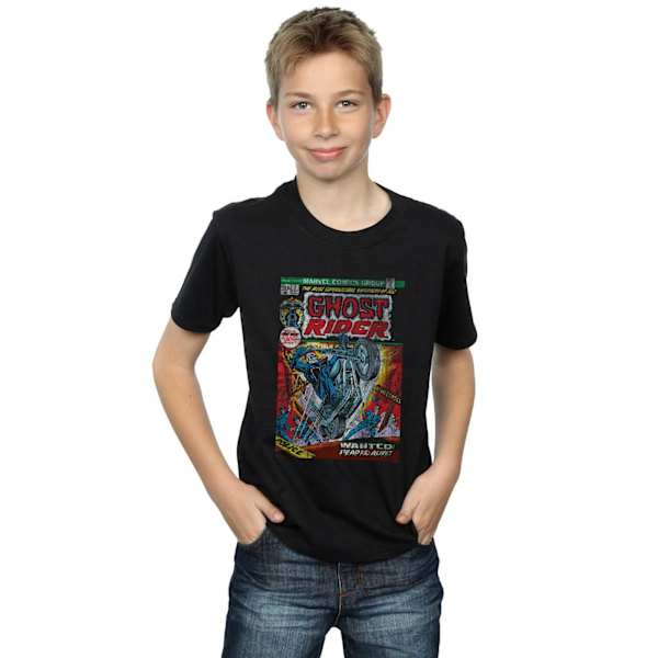 Marvel Boys Ghost Rider Distressed Comic Cover T-Shirt 5-6 år Black 5-6 Years