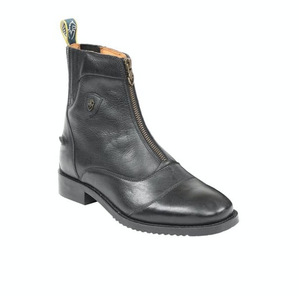 Moretta Viviana dam/dam läder paddock stövlar med dragkedja 8 UK Bl Black 8 UK