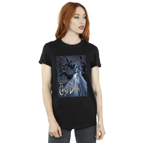 Corpse Bride Dam/Dam Bröllopsklänning Affisch Bomull Boyfriend Black XXL