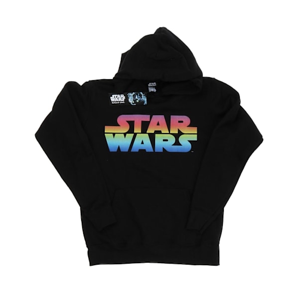 Star Wars Dam/Kvinnor Regnbåge Logo Hoodie XS Svart Black XS