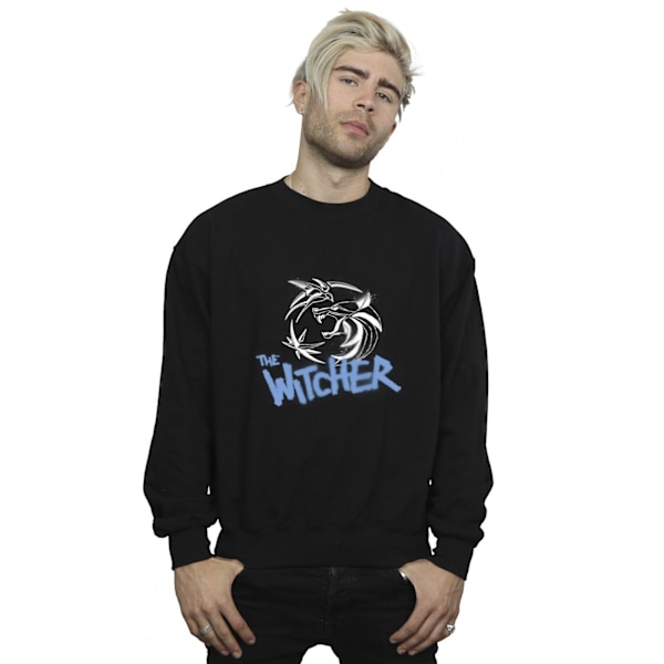 Netflix The Witcher Spray Logo Sweatshirt M Svart Black M