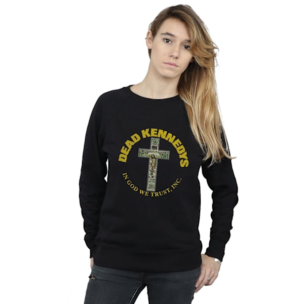 Dead Kennedys Dam/Damer I Gud Vi Litar Pojkvän Passform Sweatshirt Black M