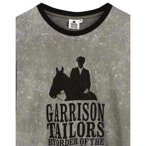 Peaky Blinders Herr Lång Pyjamas Set Grå/Svart Grey/Black L