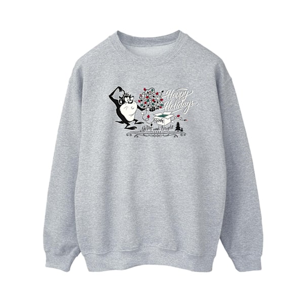 Looney Tunes Dam/Damer Happy Holidays Sweatshirt XXL Sports Sports Grey XXL