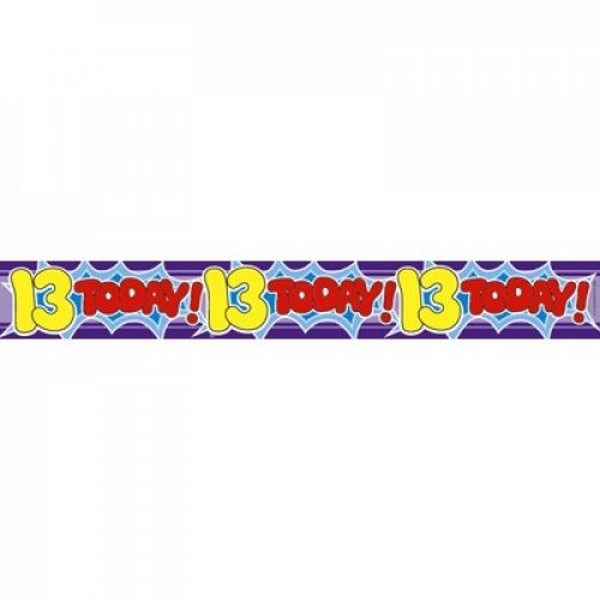 The Expressions Factory Text 13th Birthday Banner One Size Purp Purple/Red/Yellow One Size