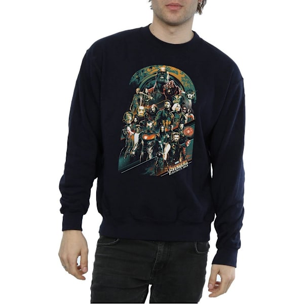 Avengers Infinity War Herr Team Bomullströja XXL Marinblå Navy Blue XXL