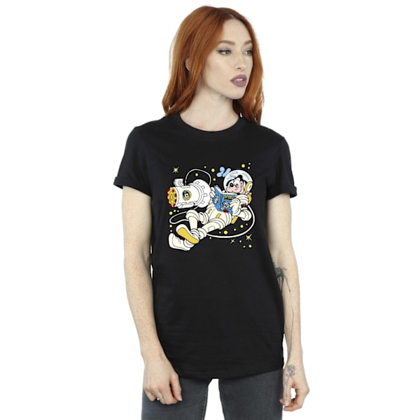 Disney Dam/Damer Goofy Läser I Rymden Bomull Boyfriend T- Black S