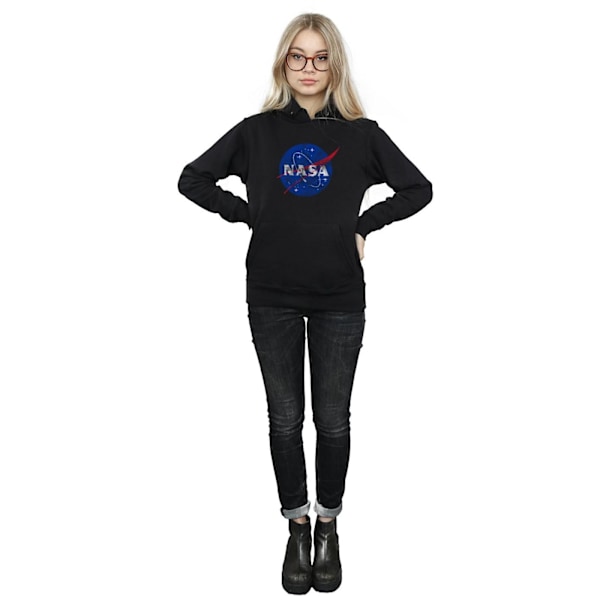 NASA Dam/Damer Insignia Distressed Hoodie S Svart Black S