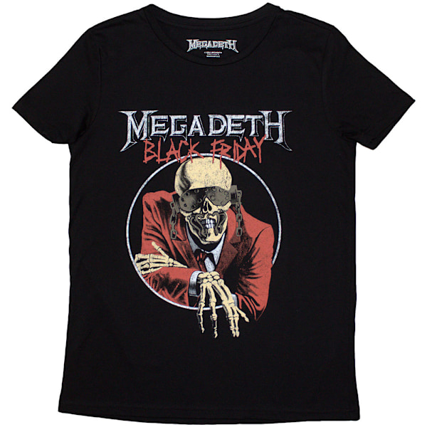 Megadeth Dam/Kvinna Black Friday T-shirt M Svart Black M