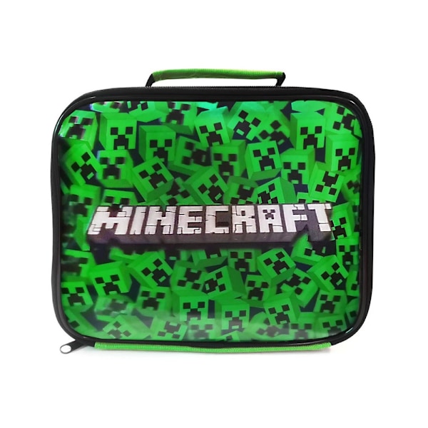 Minecraft Lenticular Creeper Lunch Bag Set One Size Grön/Svart Green/Black One Size
