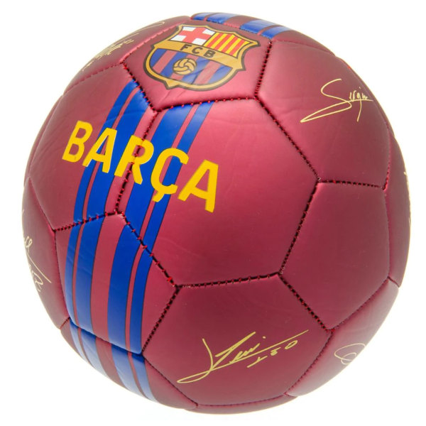 FC Barcelona printed signatur fotboll One Size Röd/Blå Red/Blue One Size