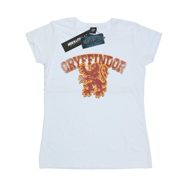 Harry Potter Dam/Kvinnor Gryffindor Sport Emblem Bomull T-shirt White S