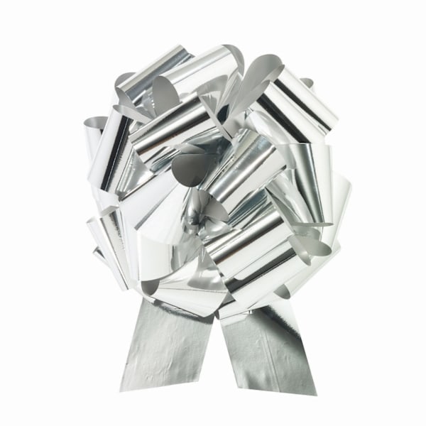 Forum Novelties Metallic Pull Bow One Size Metallic Silver Metallic Silver One Size