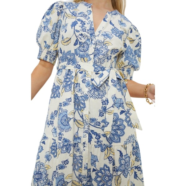 Dorothy Perkins Dam/Damer Blommig Poplin Petite Skjortklänning Ivory 10 UK