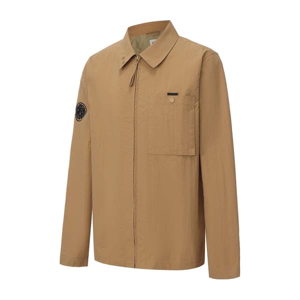 Pretty Green Herr Nylon Overshirt S Sand Sand S