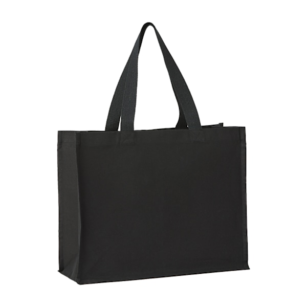 Nutshell Premium Stand-Up Canvas Återvunnen Shopper Bag 20cm x 38 Black 20cm x 38cm x 46cm