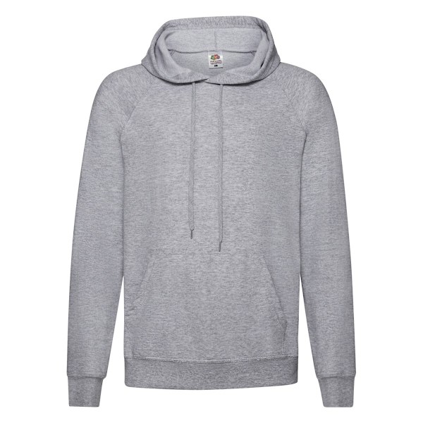 Fruit Of The Loom Unisex Adult Lightweight Hooded Sweatshirt L Heather Grey L