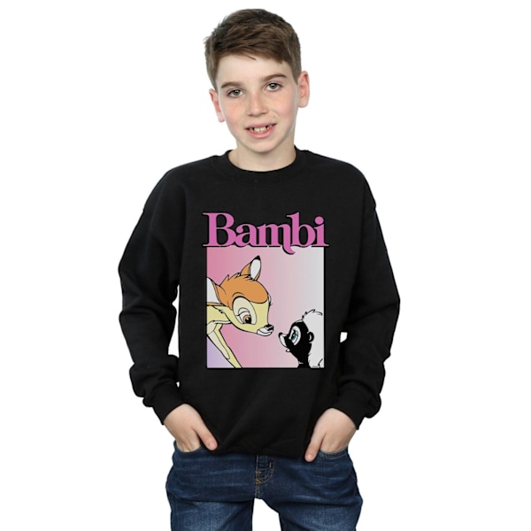 Disney Boys Bambi Nice To Meet You Sweatshirt 5-6 år Svart Black 5-6 Years
