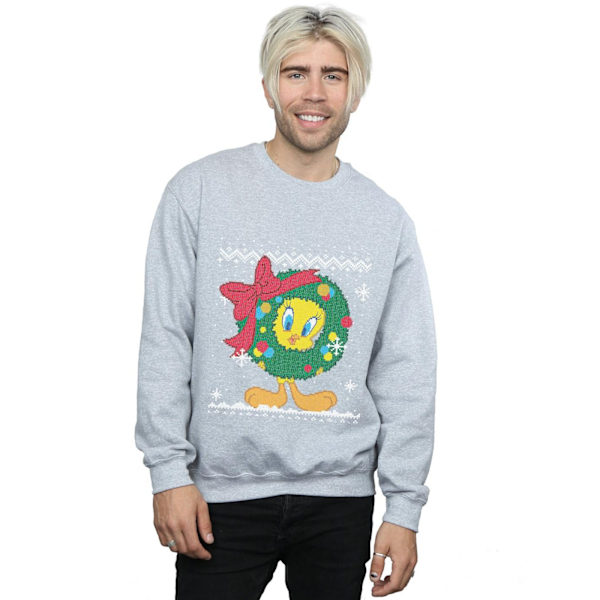 Looney Tunes Tweety Pie Jul Fair Isle Sweatshirt XL Sports Grey XL