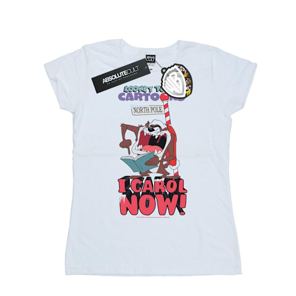 Looney Tunes Dam/Damer Taz I Carol Now Bomull T-shirt XXL W White XXL