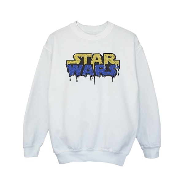 Star Wars Girls Logo Jelly Sweatshirt 5-6 år Vit White 5-6 Years
