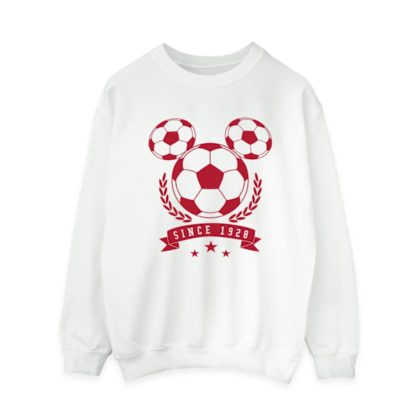 Disney Dam/Kvinnor Mickey Football Head Sweatshirt S Vit White S