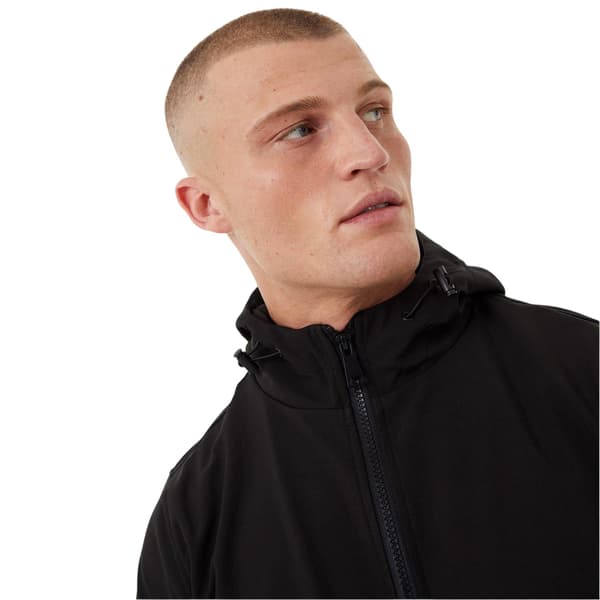 Everlast herr enfärgad softshelljacka med huva L svart Black L