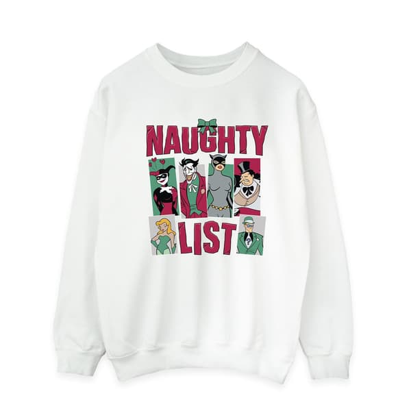 DC Comics Herr Naughty List Sweatshirt M Vit White M