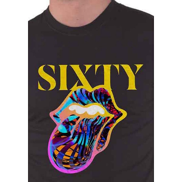 The Rolling Stones Unisex Adult Sixty Cyberdelic Bomull T-shirt Black XL