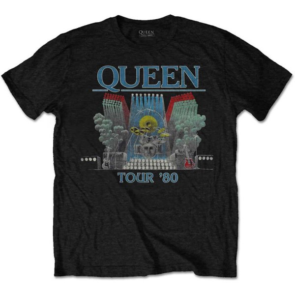 Queen Unisex Adult Tour ´80 T-shirt XXL Svart Black XXL