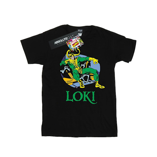 Marvel Girls Loki Throne Bomull T-shirt 7-8 år Svart Black 7-8 Years