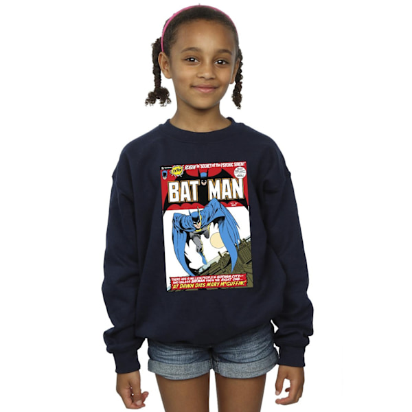 DC Comics Girls Running Batman Cover Sweatshirt 12-13 år Marinblå Navy Blue 12-13 Years