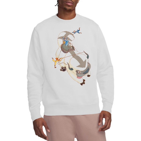 Avatar: The Last Airbender Unisex Vuxen Hang On Appa Sweatshirt White L