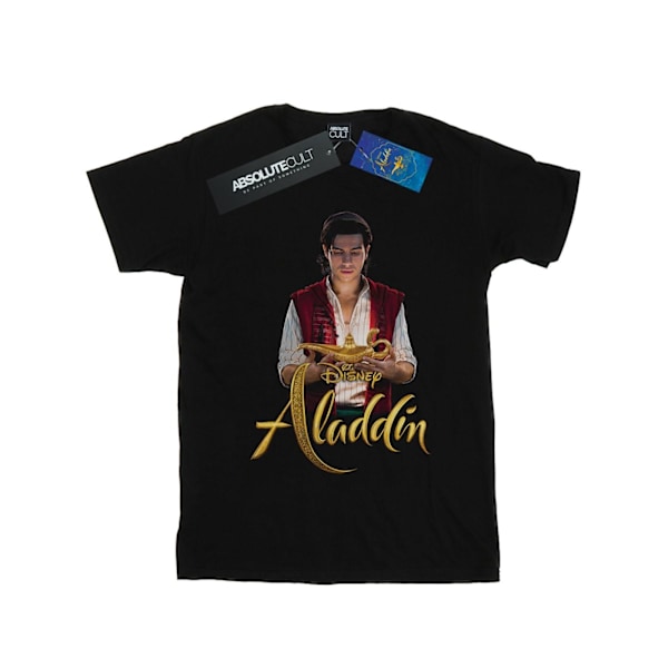 Disney Girls Aladdin Film Aladdin Foto Bomull T-shirt 5-6 År Black 5-6 Years