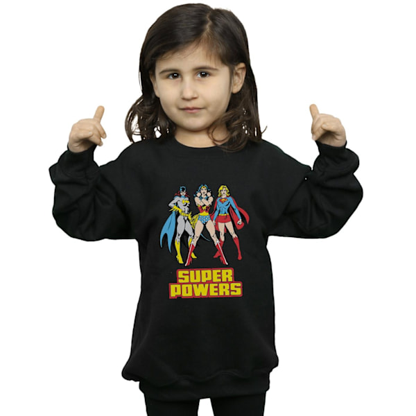 DC Comics Girls Wonder Woman Super Power Group Sweatshirt 7-8 år Black 7-8 Years