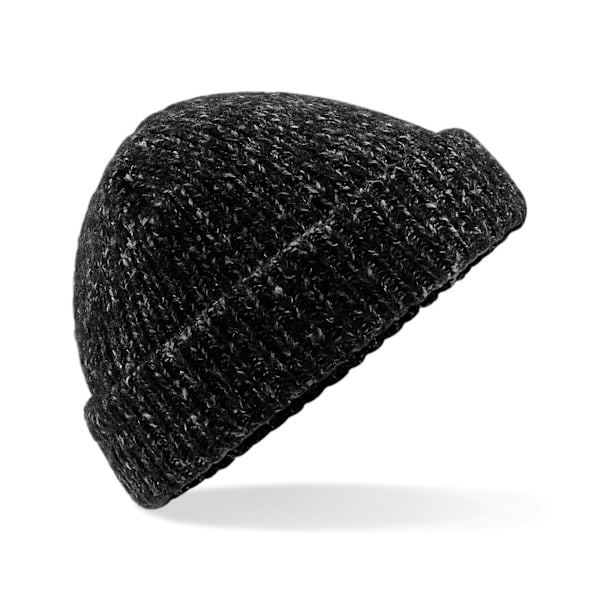 Beechfield Unisex Vuxen Glencoe Stickad Vintermössa One Size Black Fleck One Size