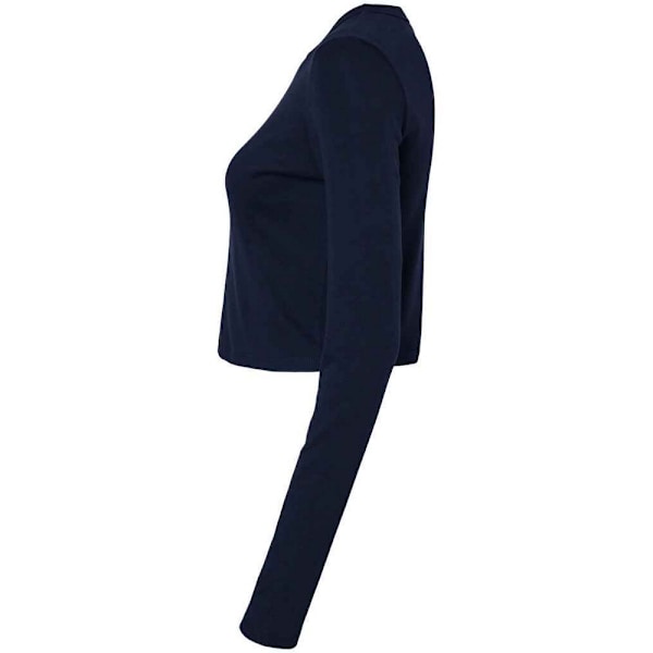 Bella + Canvas Dam/Dam Micro-Rib Långärmad T-shirt M S Solid Navy M