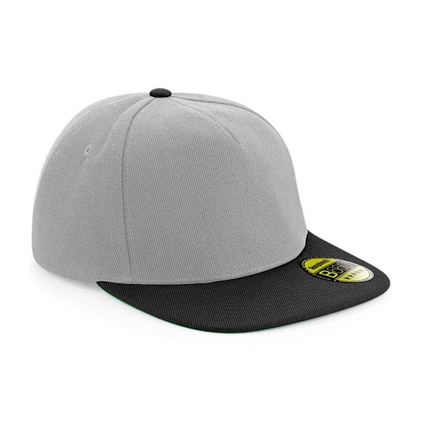 Beechfield Original Flat Peak Snapback Cap One Size Grå/Svart Grey/Black One Size